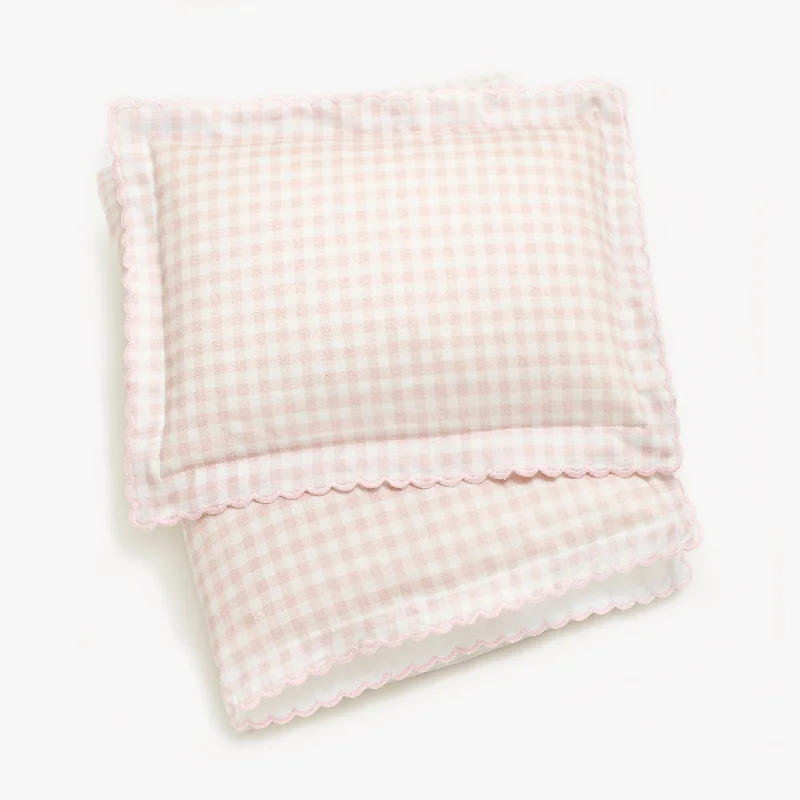 Anti - dust mite duvet covers to keep the sleep environment cleanPicnic Gingham Toddler Duvet - Pink