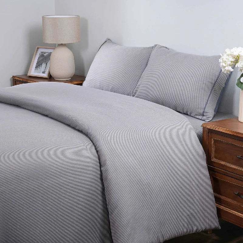 Wrinkle - resistant duvet covers for a neat and tidy lookPin Stripe Made With Egyption Cotton Ultra Soft Blue Duvet Cover with Pillow Case