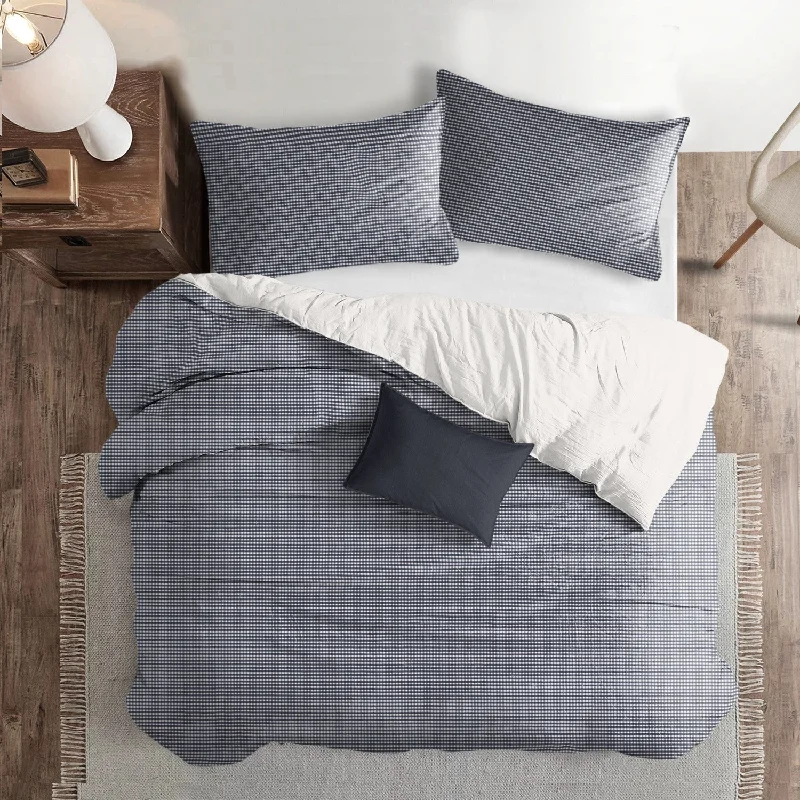 King - size duvet covers to fit large king - sized beds perfectlyRockton Check Indigo Bedding