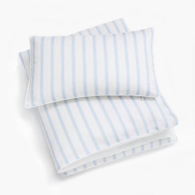 Machine - washable duvet covers for hassle - free cleaningSeaside Stripes Toddler Duvet - Ocean